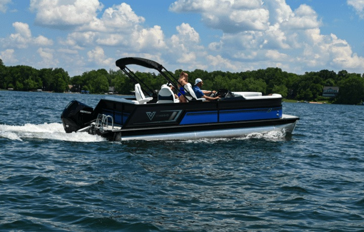 pontoon boat on water