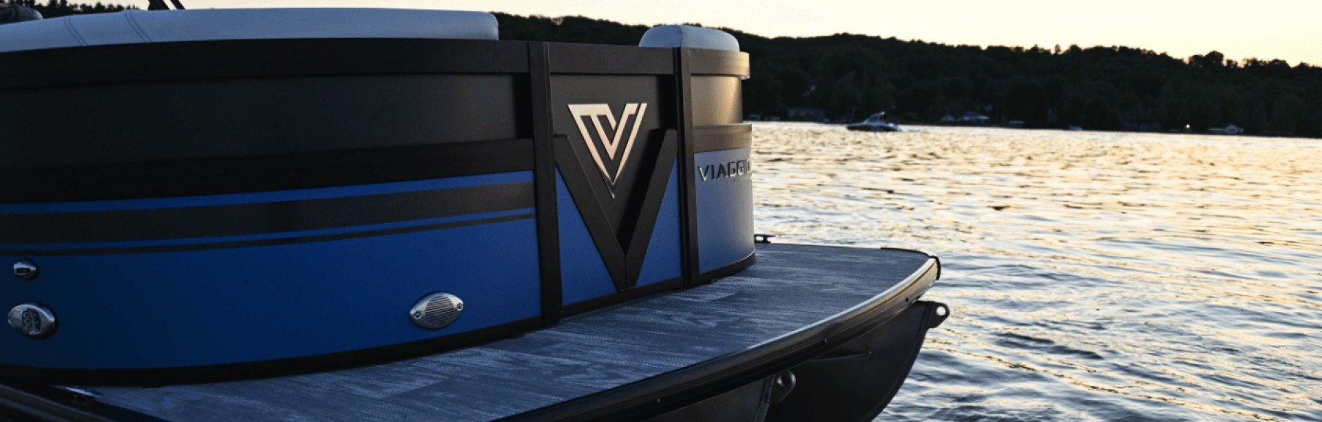 pontoon boat on lake